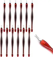 12 Pieces Cuticle Trimmer, Cuticle Remover V Shaped Cuticle Pusher Manicure Dead Skin Removal Tool Plastic Handle for Fingernail Toenail Men Women