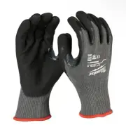 Milwaukee 48-22-8954 Cut Level 5 Double Nitrile Dipped Gloves, Nylon/HPPE, XXL