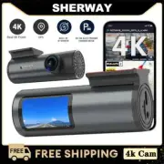 4K Dash Cam Camera Car DVR 24H Parking Mode G-Sensor Car Video Recorder WiFi GPS