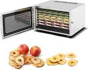 6 Tray Food Dehydrator, Biltong Food Dehydrator and Drying Cabinet 400W, 30℃-90℃/86℉-194℉ Adjustable Temperature, 360° Hot Air Circulation, Embedded Design, for Fruits and Dried Meat