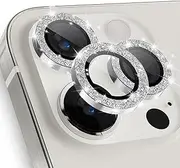 for Camera Lens Protector for iPhone 15 Pro 6.1in iPhone 15 Pro Max 6.7in,9H tempered glass metal individual ring Camera Cover for iPhone 15 Pro 6.1in iPhone 15 Pro Max 6.7in[White Titanium]