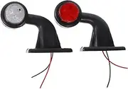 LALADEFIEE 1 Pair White Red Truck Trailer Side Lights High Brightness Turn Signal Marker Lights for Enhanced Night Visibility LED Technology for Energy Efficiency