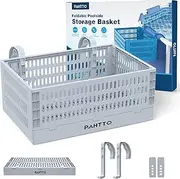Poolside Storage Basket, Foldable Above Ground Pool Organizer for Toys, Towels, Beverages, Swimming Accessories, Grey