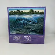Vintage Seascapes Robert Lyn Nelson 750 Pc Jigsaw Puzzle HTF Manatees MB