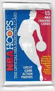 1989-90 Hoops Series II Pack MICHAEL JORDAN Card #200 on Bottom