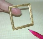 Miniature Medium Gold Frame #14 (1 3/4" Square) DOLLHOUSE 1:12 Scale