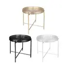 Iron Outdoor Side Table Bedside Table for Small Space Indoor Outdoor