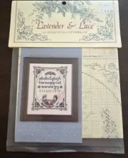 Vintage 1988 Lavender and Lace "Serendipity" Pattern Cross Stitch Chart-Sealed