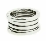 BVLGARI Women's B.ZERO1 4 band ring in 18K white gold - size US 5 - Italy 49