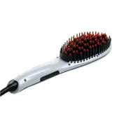 Cabello Deluxe Hot Brush Hair Straightener - White