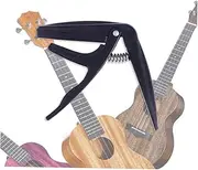 VICASKY Ukulele Capo Tuner Acoustic Tuner Clip Capo Zinc Alloy Protects Fretboard Neck Strings