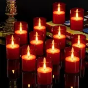 12Pack Flickering Flameless LED Candles with Timer, Battery Operated for