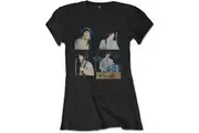 The Beatles Womens/Ladies Shea Stadium Group Shot T-Shirt (Black) (M)