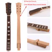 Unfinished Guitar Neck 22fret 24.75inch Mahogany Rosewood Fretboard One piece