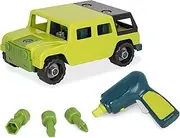 Battat – Take-Apart 4 x 4 – Colorful Take-Apart Toy Truck for Kids Aged 3 and Up (25pc) (BT2518Z), Lime Green