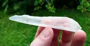 95mm Natural White Quartz Naturally double terminated Crystal Point