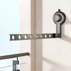 Clothes Drying Rack Anti-Rust Suction Cup Wall Mounted Folding Clotheslines