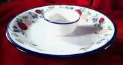 Princess House 2 Pc Orchard Medley 14” Chip Dip Appetizer Platter w/ Bowl-NEW OS