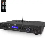 5-Channel Bluetooth Receiver & Amplifier with LCD Display, 200W, Black