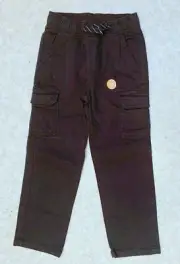 Jumping Beans Boys Sz 4 Black Stretch Cotton Draw cord/Elastic Waist Cargo Pants