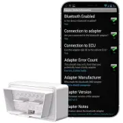 Bluetooth OBD2 Scanner Wireless for iPhone & Android, ELM327 Auto Check Engin...