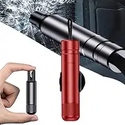 Safehammer Glass Breaker, Car Safety Hammer, Safe Hammer Glass Breaker, Car Emergency 2-in-1 Window Breaker & Seat Belt Cutter, Vehicle Escape Tool, Automotive Interior Safety Products (Red)