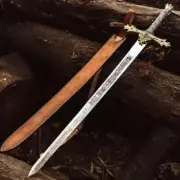 Handmade stainless Blade King Arthur Excalibur Gold Medieval Replica Sword