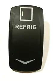Carling Refridgerator White Lighted Rocker Switch Cover Black