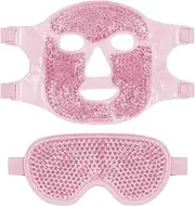 2Pcs Gel Eye Mask for Cooling and Heating Relieve Puffiness Pain Relaxation Eye Mask for Face Ice Pack for Cold Compression Therapy Portable Sleep Mask Ideal for Post Surgery Recovery