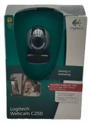 Logitech C250 Webcam USB 1.3MP photos Built-in Microphone Camera