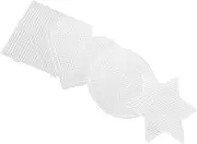 HAWILLOSCH 4pcs Bean Stencil Templates for Boys and Girls Geometric Bean Puzzle Educational Toy