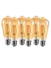 6PCS LED ST64 2W 4W 6W 8W DC 220V 110V Dimmable Gold Filament Bulb E27 B22 Light