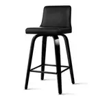 Artiss 4x Bar Stools Kithen Dining Chairs Swivel Leather Padded Stool Black