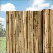 Garden Bamboo Fence Screening Privacy Panels Ecological Natural 1.4~2.4cm Thick Bamboo Weatherproof Galvanized Wire Braid for Indoor/Outdoor Terrace Backyard Sidewalk Floor (Size : 0.9x1.5m
