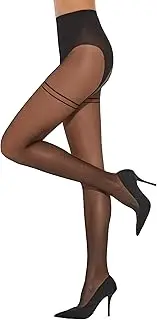 [Fiore] Ladies Sexy Open Crotch Voile Tights Fantasy 20 Denier - S/M/L/XL, Delight, Medium