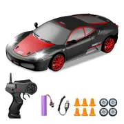 Catzon 1/24 RC 4WD Drift Car 2.4GHz High Speed with Cool Lights for Kids-3