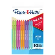 Paper Mate InkJoy Retractable Ballpoint Pens 10 Pack Assorted