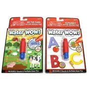 Lot of Melissa & Doug Water Wow Books On the Go Alphabet & On the Farm