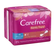 Carefree Barely There Unscented 42 Liners Everyday Freshness 0% Fragrance
