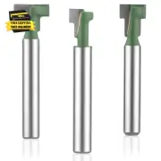3Pcs Keyhole Router Bits Set, 1/4 Inch Shank T Slot Cutter Set Router Bits, Blad