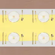 2 Pcs Yellow Chiffon Table Runner 27.5" x 118" Romantic Table Runner
