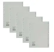 5 PACK - Divider A4 PVC Grey A-Z Bantex 6286-05