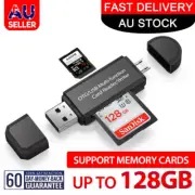 Micro USB OTG to USB 2.0 Adapter SD/Micro SD Card Reader For Smartphones/PC AU