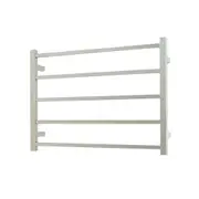 Radiant STR03 Square Bar Heated Towel Rail - 750 x 550mm - Mirror Polished - Stainless Steel- Bottom Left/Top Right Wiring