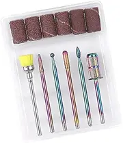 Abaodam 1Set Grinder Nail Drill Bits Tungsten Alloy Polishing Machine Nail Tool Set for Nail Art Durable and Safe for Home Salon Use Less Dust and Heat