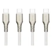 2x EFM Pro Power 2m Male USB-C Data Cable Charging Cord For Samsung S23+ White