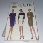 Vogue Pattern 9684 Dress Contrast Yoke Easy Options 14 16 18 Uncut