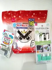 Daiso Japan Cleaning set Melamine Sponge Cube,Mirror cleaning & Corner washing