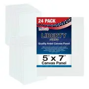 5 in. x 7 in. Professional Artist Cotton Canvas Panel Board (24 Pack)