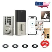 Durable Auto-Lock Smart Deadbolt with WiFi Control - C30 in Polished Nickel